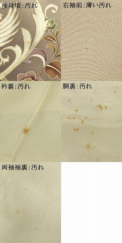 平和屋着物■訪問着 花鳥文 暈し染め 金彩 正絹 逸品 AABG1748fy