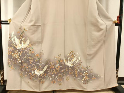 平和屋着物■訪問着 花鳥文 暈し染め 金彩 正絹 逸品 AABG1748fy
