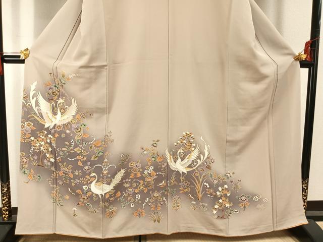 平和屋着物■訪問着 花鳥文 暈し染め 金彩 正絹 逸品 AABG1748fy