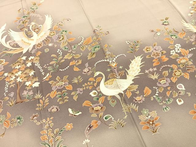 平和屋着物■訪問着 花鳥文 暈し染め 金彩 正絹 逸品 AABG1748fy