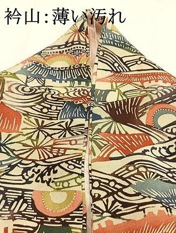 平和屋着物■上質な小紋 型染め 風景文 正絹 逸品 AABG1752fy