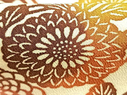平和屋着物■上質な小紋 型染め 草花文 暈し染め 正絹 逸品 AABG1762fy