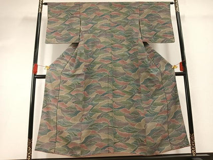 平和屋着物■江戸小紋 抽象文様 正絹 逸品 AABG1763fy