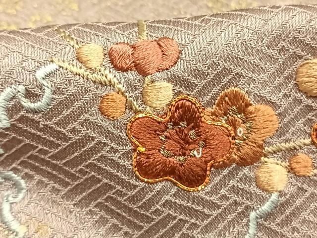 平和屋着物■訪問着 駒刺繍 絞り 雪輪花文 金彩 正絹 逸品 AABG1765fy