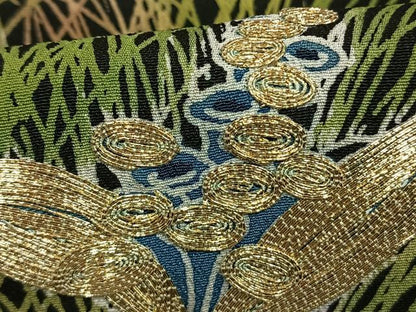 平和屋着物■豪華黒留袖 駒刺繍 草花文 正絹 逸品 AABG1768fy