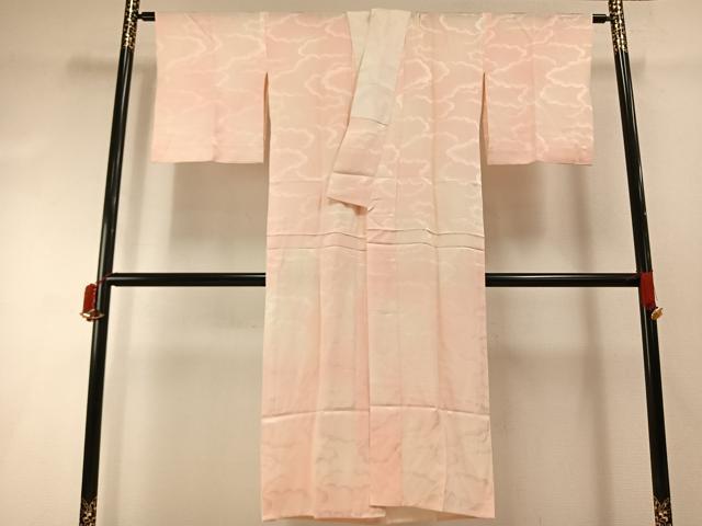 平和屋着物■長襦袢　単衣　雲取り地紋　暈し染め　正絹　逸品　AABG1771fy