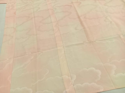 平和屋着物■長襦袢　単衣　雲取り地紋　暈し染め　正絹　逸品　AABG1771fy
