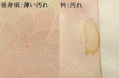 平和屋着物■長襦袢　無双仕立て　草花地紋　暈し染め　正絹　逸品　AABG1772fy