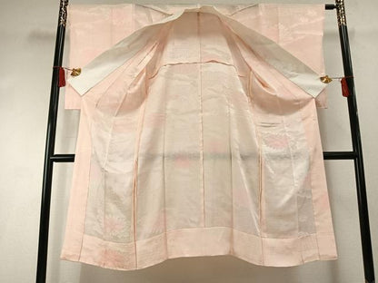 平和屋着物■長襦袢　無双仕立て　草花地紋　暈し染め　正絹　逸品　AABG1772fy