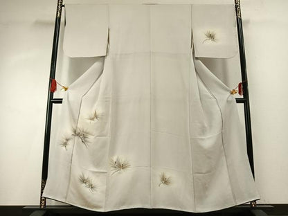 平和屋着物■訪問着 手描き 枝松文 暈し染め 金彩 正絹 逸品 AABG1792fy