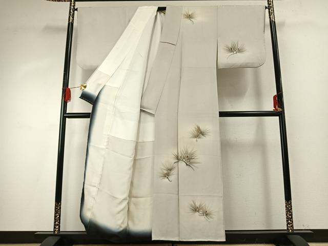 平和屋着物■訪問着 手描き 枝松文 暈し染め 金彩 正絹 逸品 AABG1792fy