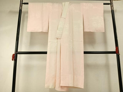 平和屋着物■長襦袢 無双仕立て 草花地紋 暈し染め 正絹 逸品 AABG1794fy