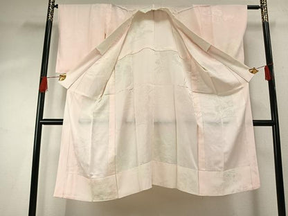 平和屋着物■長襦袢 無双仕立て 草花地紋 暈し染め 正絹 逸品 AABG1794fy