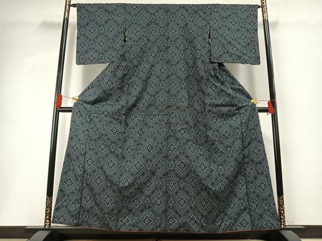 平和屋着物■上質な紬　亀甲花文　正絹　逸品　AABG1851fy