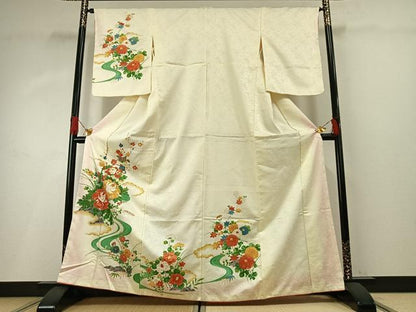平和屋着物■訪問着　花鳥文　金彩　洗える着物　AABG1866fy