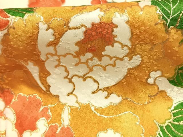 平和屋着物■訪問着　花鳥文　金彩　洗える着物　AABG1866fy