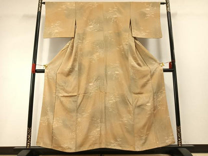 平和屋着物■上質な小紋　草花文　暈し染め　正絹　逸品　AABG1870fy