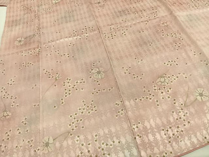 平和屋着物■上質な小紋　舞花文　暈し染め　金彩　正絹　逸品　AABG1896fy
