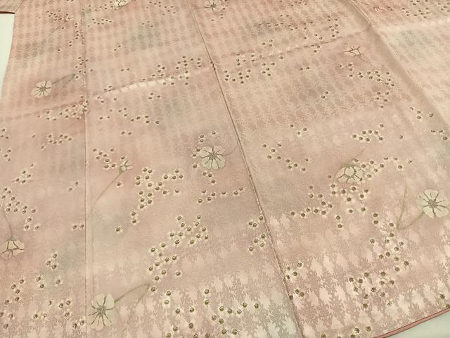 平和屋着物■上質な小紋　舞花文　暈し染め　金彩　正絹　逸品　AABG1896fy