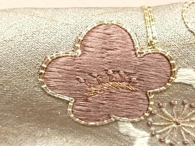 平和屋着物■訪問着　作家物　駒刺繍　松竹梅　暈し染め　金銀彩　金糸　正絹　逸品　AABG1905fy