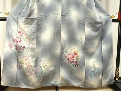 平和屋着物■訪問着　草花文　暈し染め　正絹　逸品　AABG1906fy