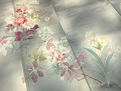 平和屋着物■訪問着　草花文　暈し染め　正絹　逸品　AABG1906fy