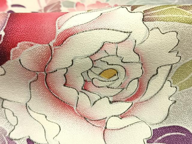 平和屋着物■訪問着　草花文　暈し染め　正絹　逸品　AABG1906fy