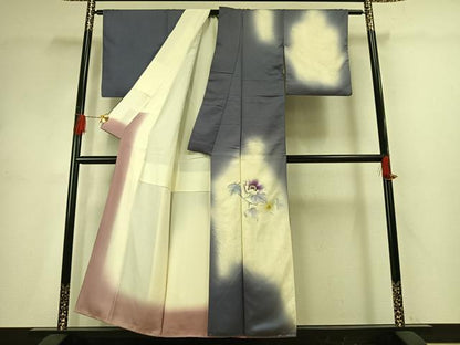 平和屋着物■訪問着　草花文　暈し染め　正絹　逸品　AABG1912fy