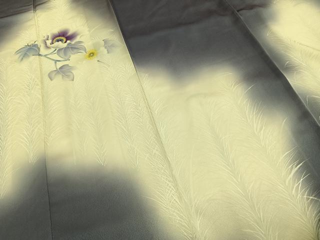 平和屋着物■訪問着　草花文　暈し染め　正絹　逸品　AABG1912fy