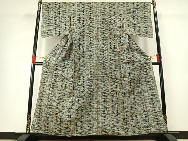 平和屋着物■上質な紬　抽象文様　正絹　逸品　AABG1934fy