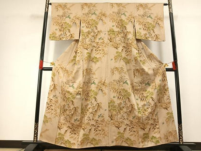 平和屋着物■訪問着　風景飛鳥文　正絹　逸品　AABG1935fy