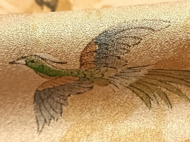 平和屋着物■訪問着　風景飛鳥文　正絹　逸品　AABG1935fy