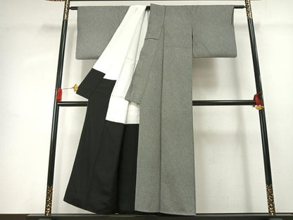 平和屋着物■江戸小紋　鮫小紋柄　暈し染め　正絹　逸品　AABG1938fy