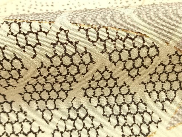 平和屋着物■上質な小紋　幾何学文様　正絹　逸品　AABG1947fy