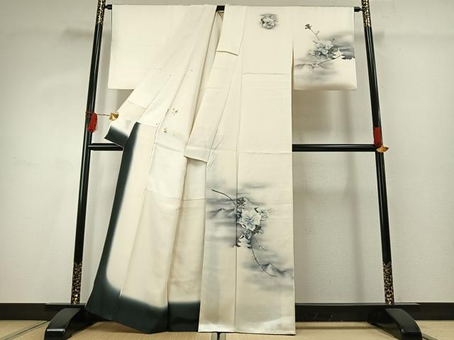 平和屋着物■訪問着　草花文　暈し染め　正絹　逸品　AABG1948fy
