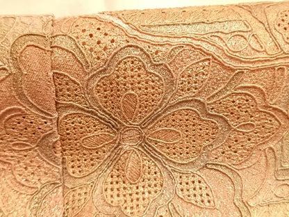 平和屋着物■中国三大刺繍　汕頭刺繍　スワトウ刺繍　訪問着　草花文　暈し染め　金彩　正絹　逸品　AABG1962fy