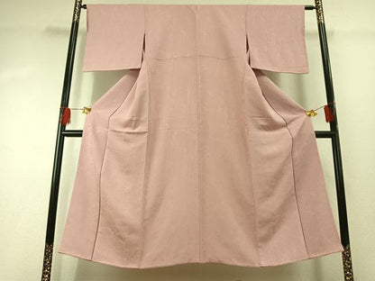 平和屋着物■上質な小紋 草葉地紋 正絹 逸品 AABG1969fy