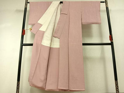 平和屋着物■上質な小紋 草葉地紋 正絹 逸品 AABG1969fy