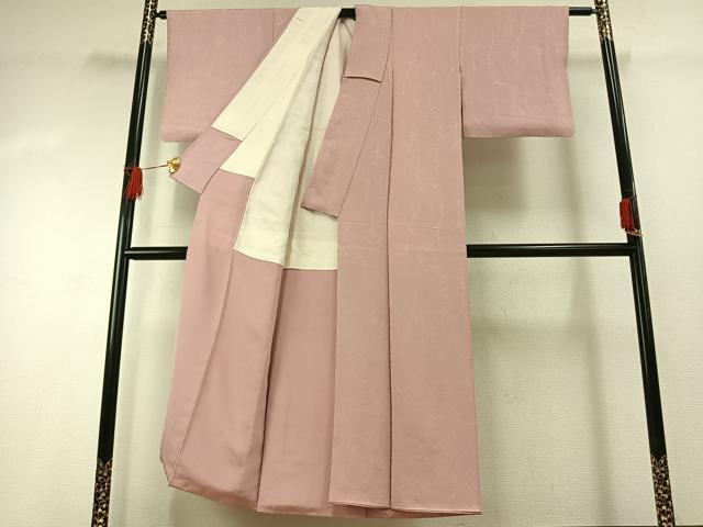 平和屋着物■上質な小紋 草葉地紋 正絹 逸品 AABG1969fy