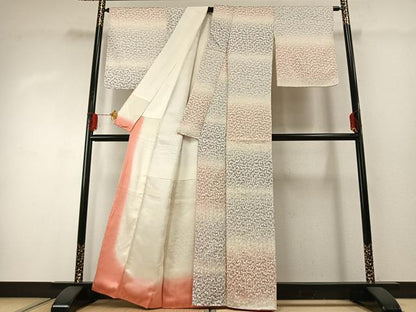 平和屋着物■上質な小紋 蝶づくし 暈し染め 金彩 正絹 逸品 AABG1986fy