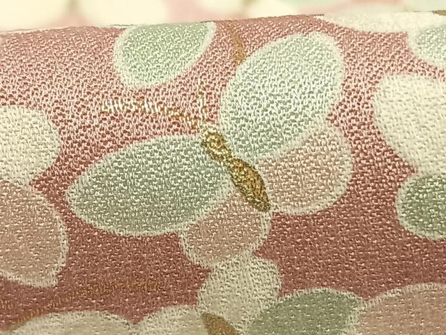 平和屋着物■上質な小紋 蝶づくし 暈し染め 金彩 正絹 逸品 AABG1986fy