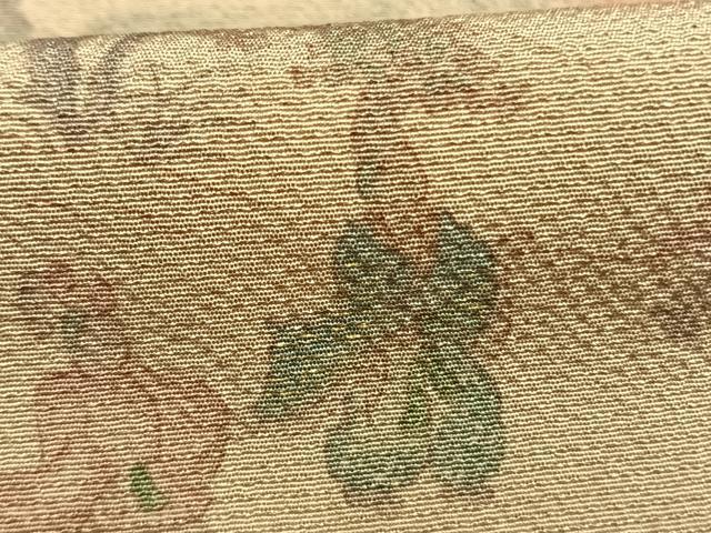 平和屋着物■上質な小紋 人物風景文 金彩 正絹 逸品 AABG1988fy