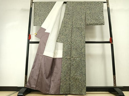 平和屋着物■上質な紬　松　正絹　逸品　未使用　AABG1995fy