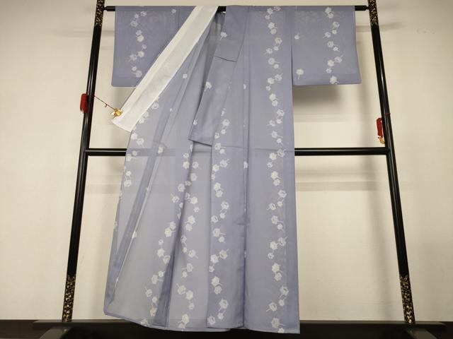平和屋着物＊夏物 小紋 絽 糸巻文 洗える着物 AABG2002jd