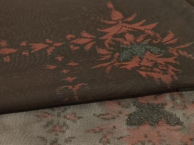平和屋着物＊夏物 小紋 紗 幾何学花文 正絹 逸品 未使用 AABG2004jd