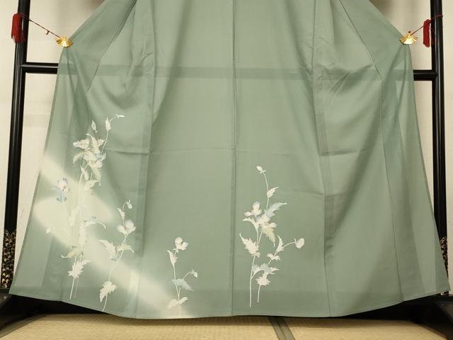 平和屋着物＊夏物 訪問着 絽 友禅 草花文 暈し染め 高島屋扱い 正絹 逸品 AABG2005jd
