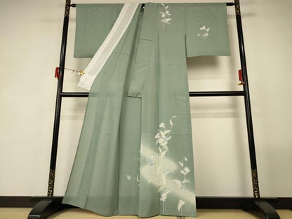 平和屋着物＊夏物 訪問着 絽 友禅 草花文 暈し染め 高島屋扱い 正絹 逸品 AABG2005jd