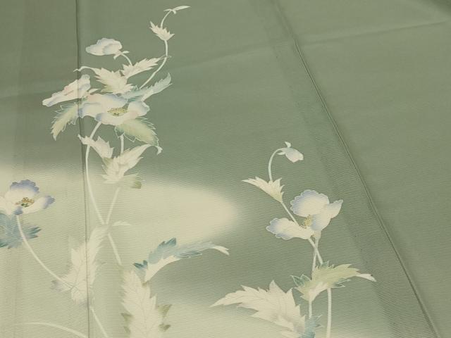 平和屋着物＊夏物 訪問着 絽 友禅 草花文 暈し染め 高島屋扱い 正絹 逸品 AABG2005jd
