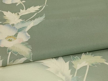 平和屋着物＊夏物 訪問着 絽 友禅 草花文 暈し染め 高島屋扱い 正絹 逸品 AABG2005jd