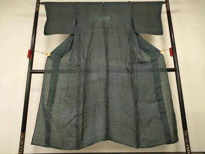 平和屋着物＊夏物 色無地 紗紬 仙斎茶色 正絹 逸品 AABG2011jd